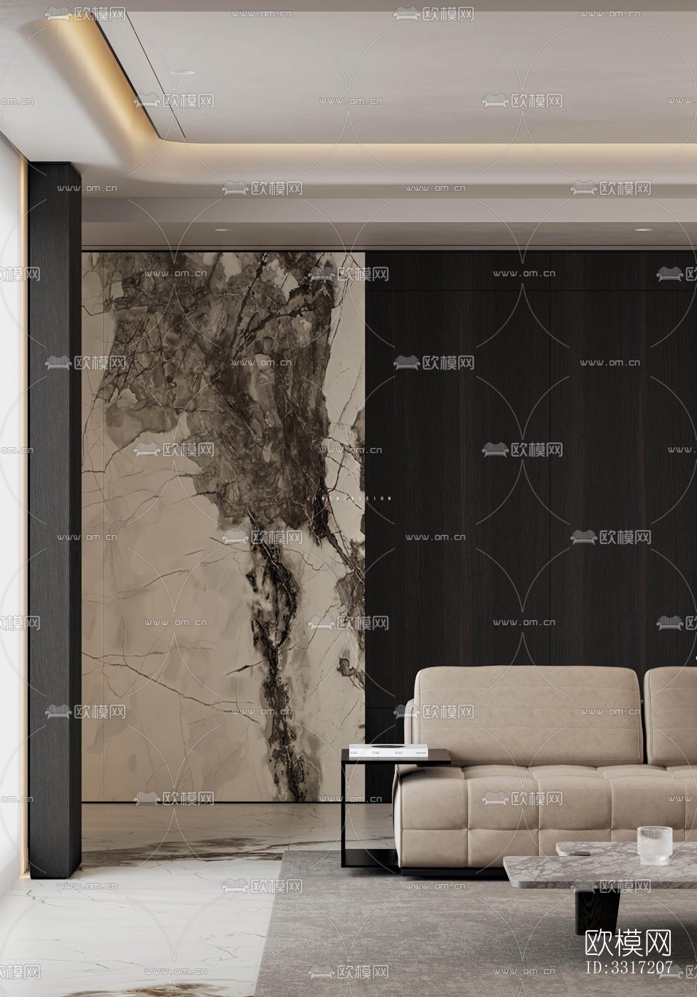 现代客厅效果图下载（渲染图3）