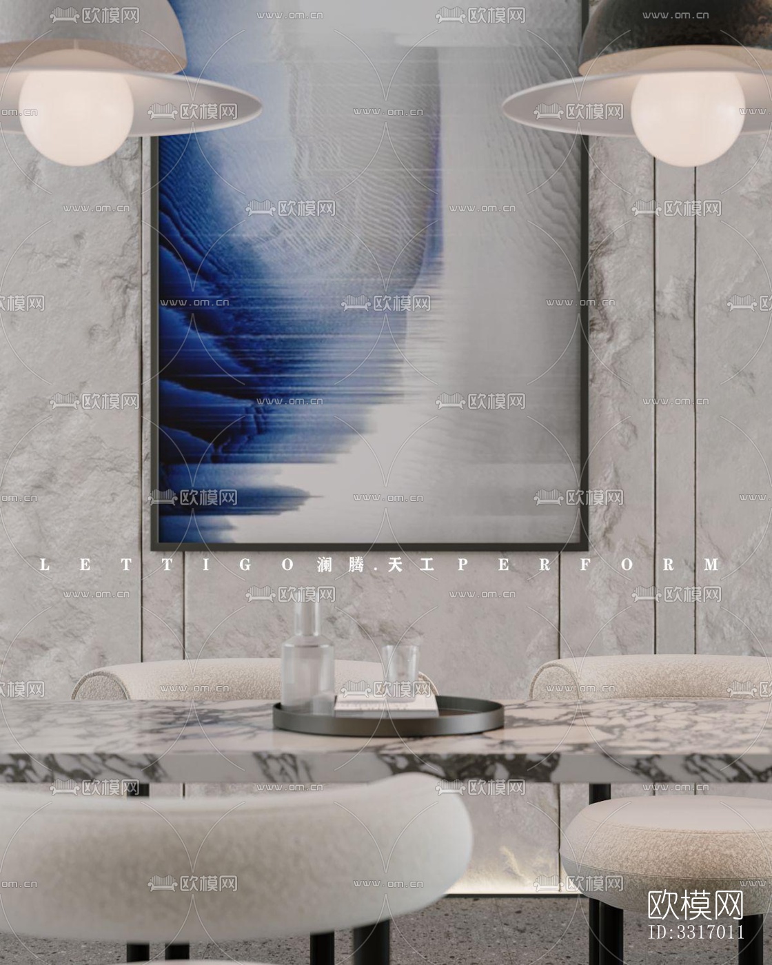 现代客厅效果图下载（渲染图8）