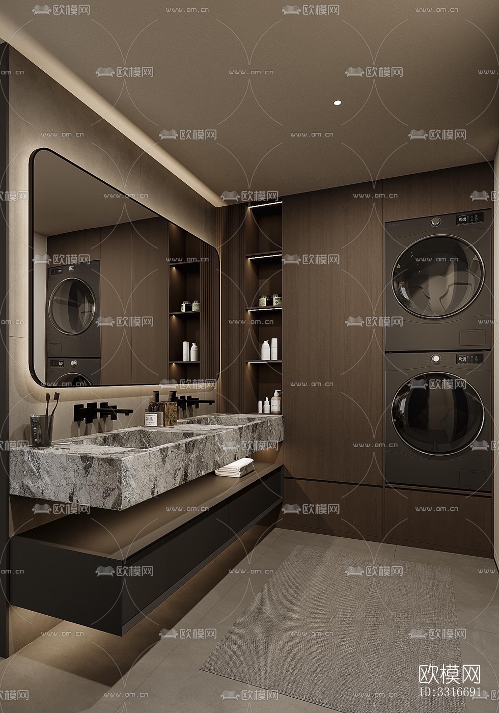 现代客厅效果图下载（渲染图8）