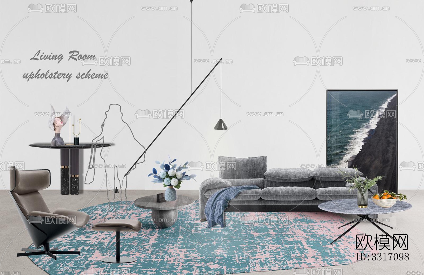 现代客厅效果图下载（渲染图9）