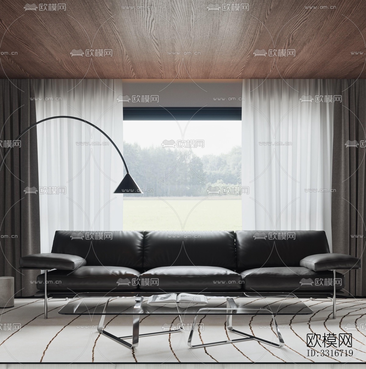 现代客厅效果图下载（渲染图19）