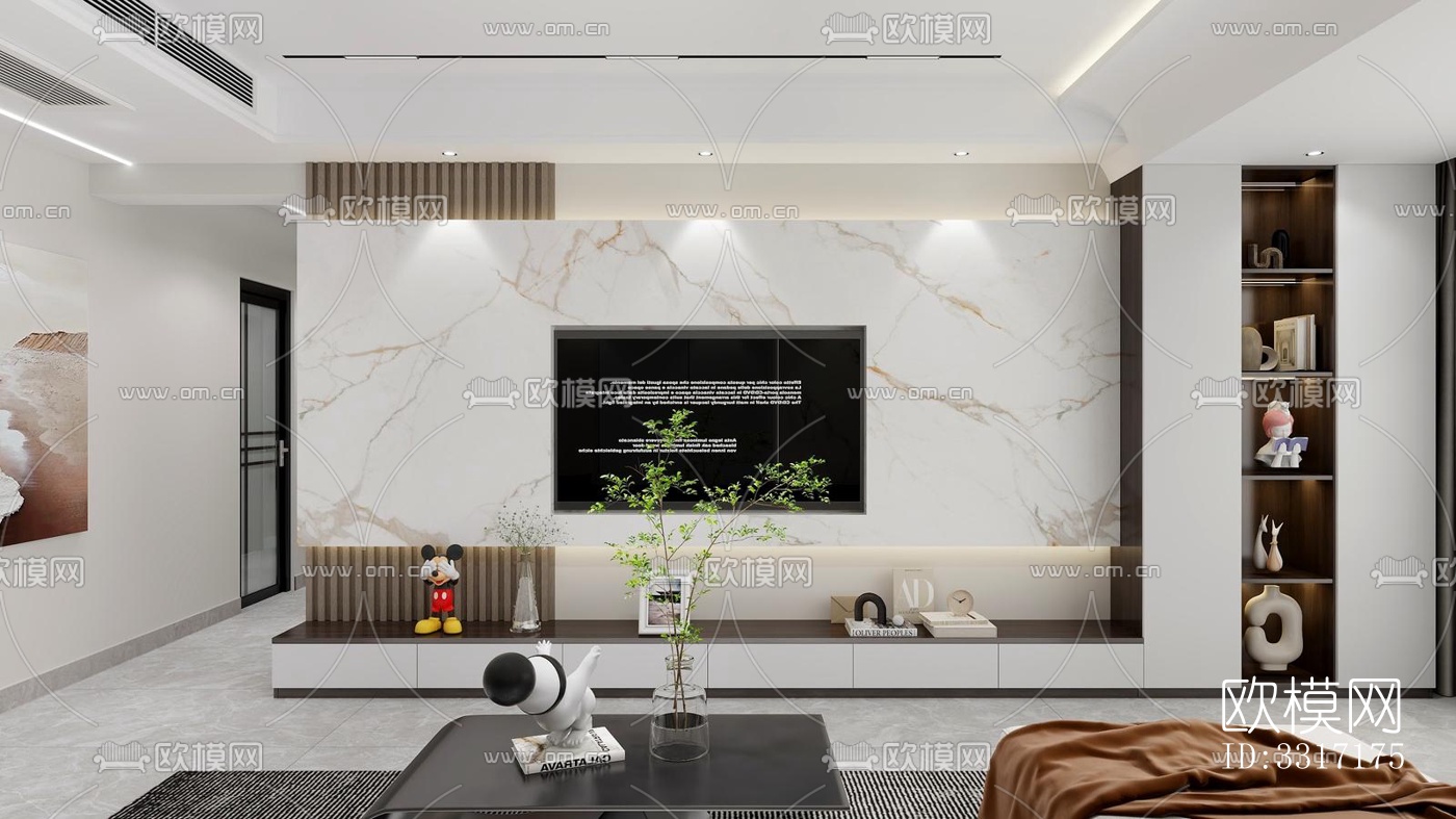 现代客厅效果图下载（渲染图1）