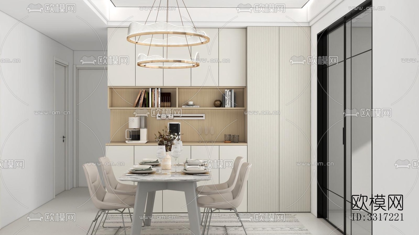 现代客厅效果图下载（渲染图1）