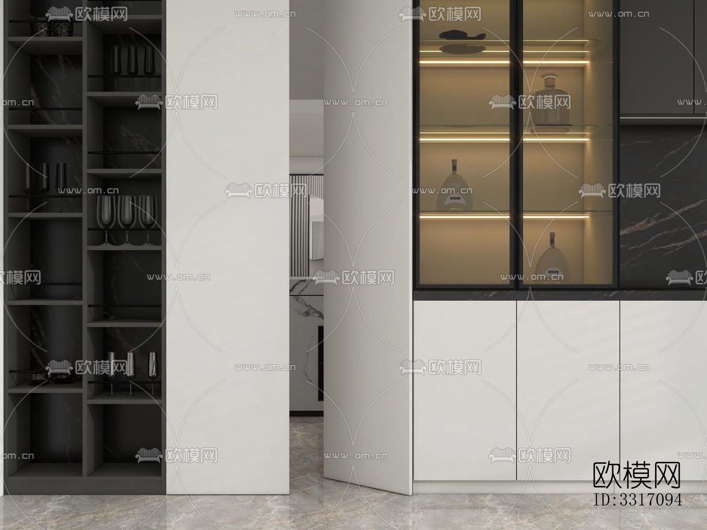 现代客厅效果图下载（渲染图5）