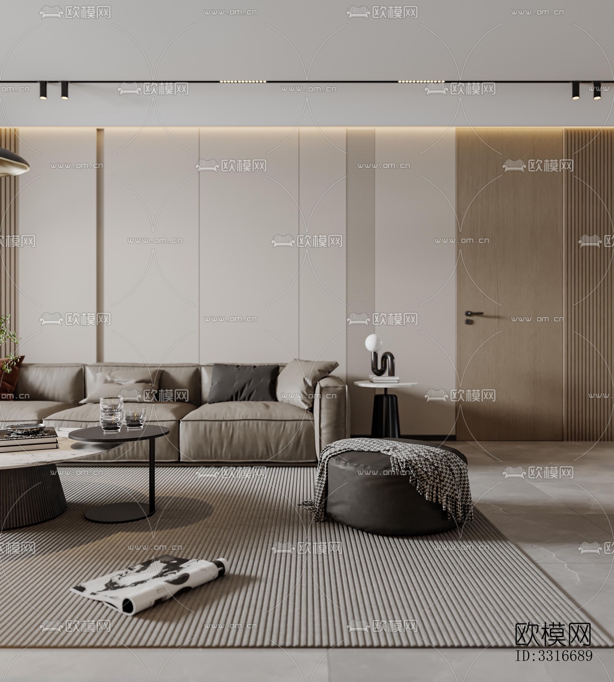 现代客厅效果图下载（渲染图1）