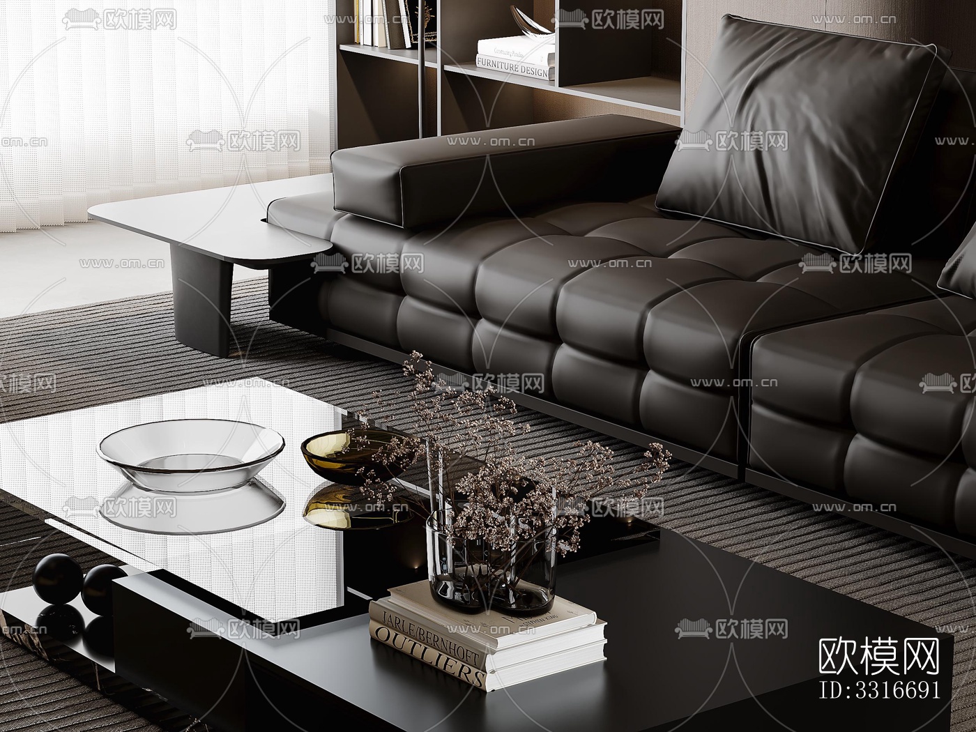 现代客厅效果图下载（渲染图1）