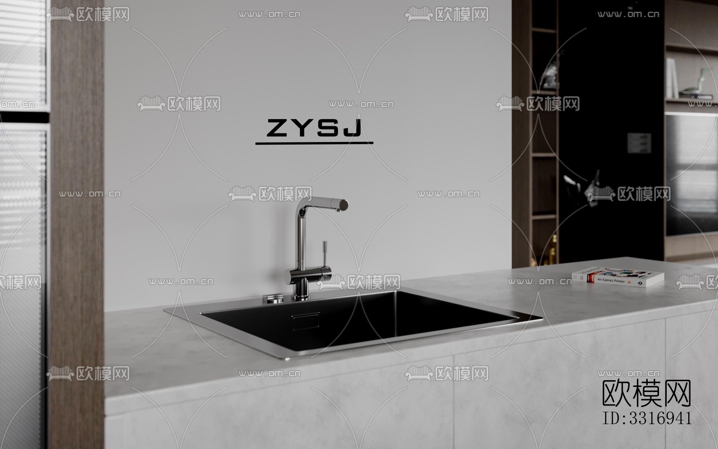 现代客厅效果图下载（渲染图4）