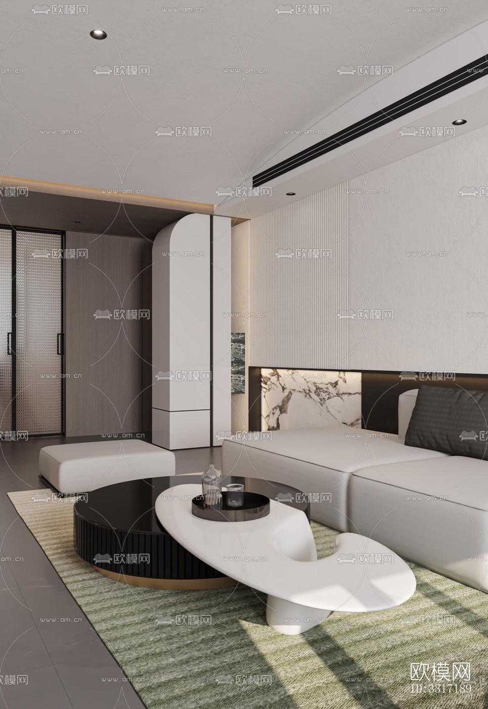 现代客厅效果图下载（渲染图5）