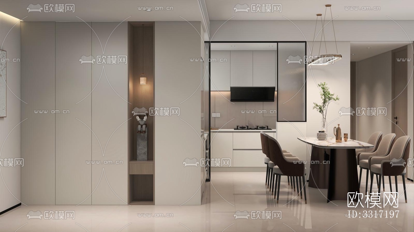 现代客厅效果图下载（渲染图5）