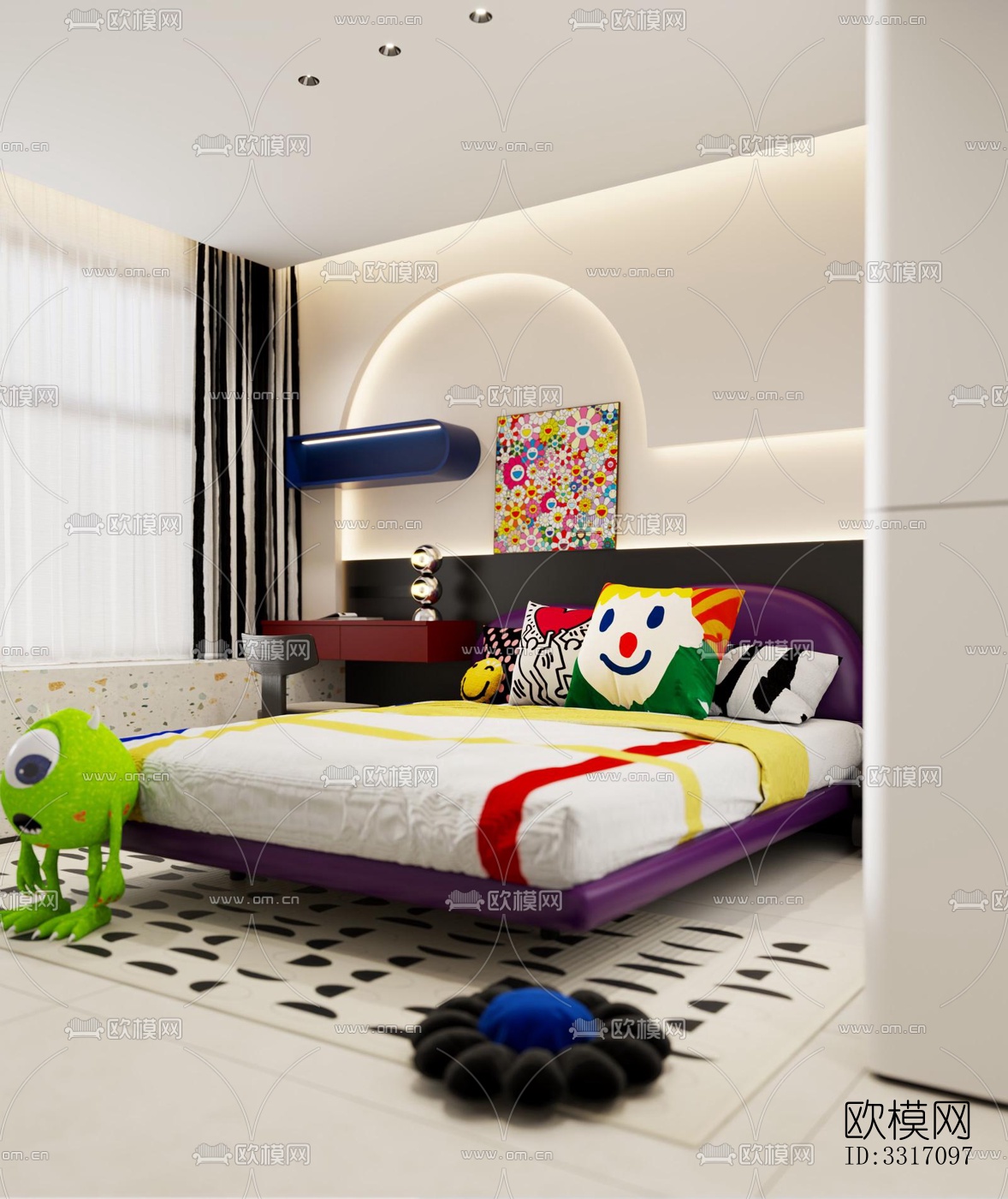 现代客厅效果图下载（渲染图6）