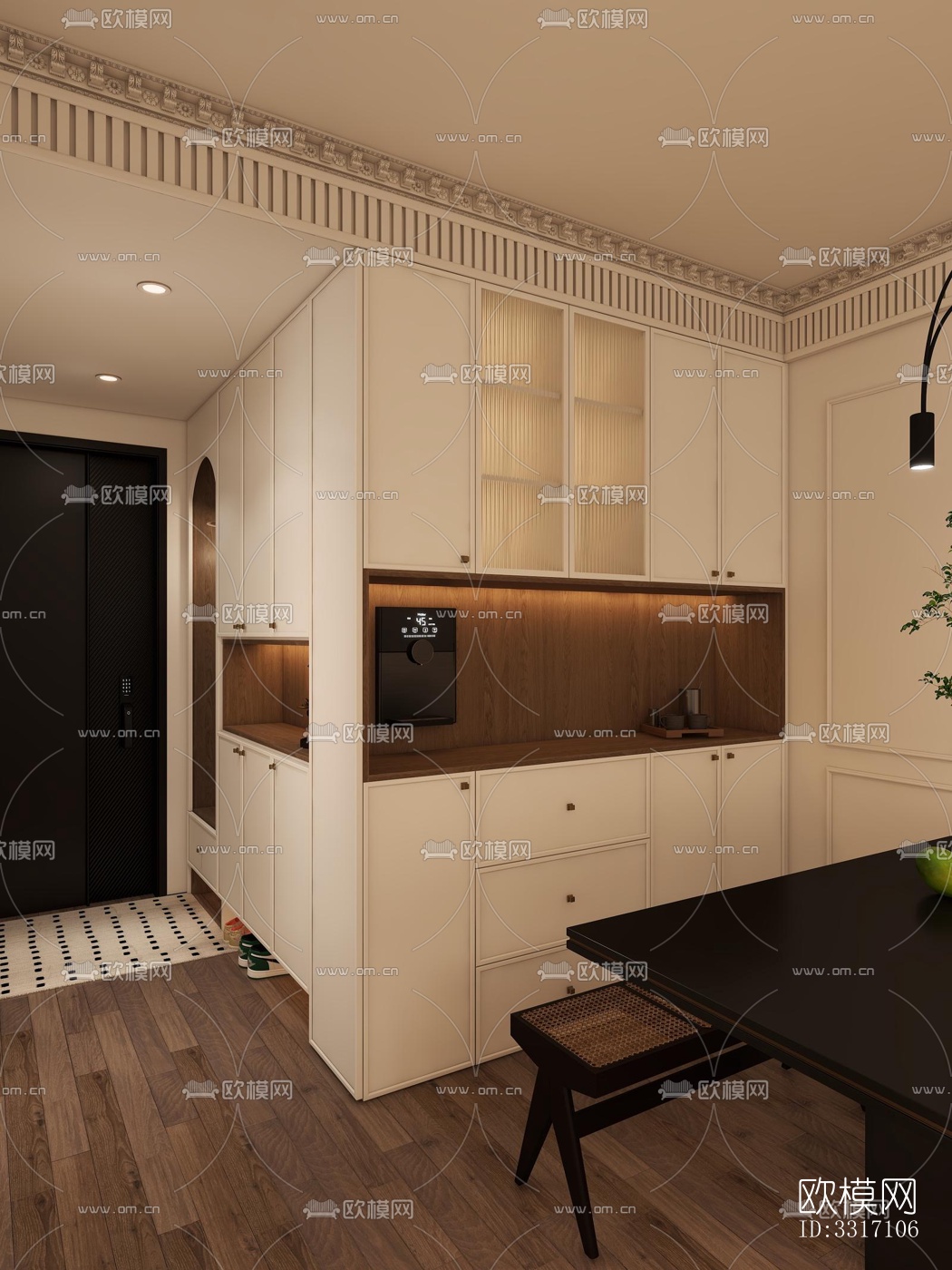 现代客厅效果图下载（渲染图4）