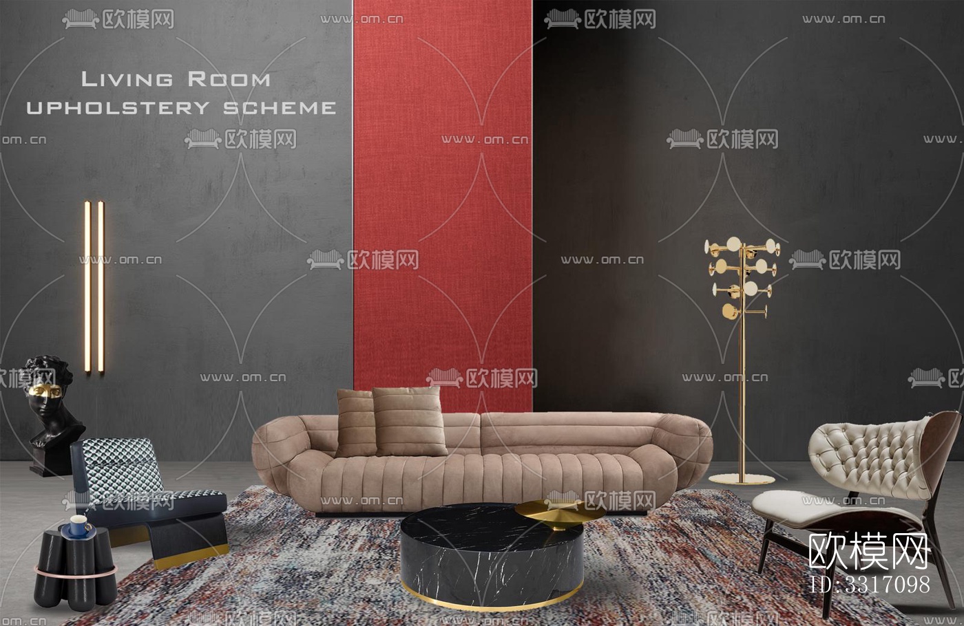 现代客厅效果图下载（渲染图8）