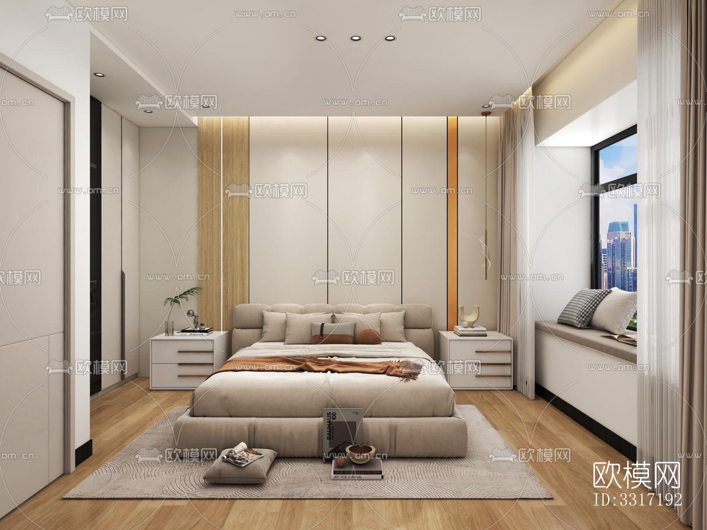 现代客厅效果图下载（渲染图1）