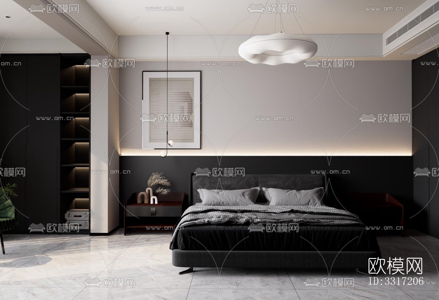 现代客厅效果图下载（渲染图7）