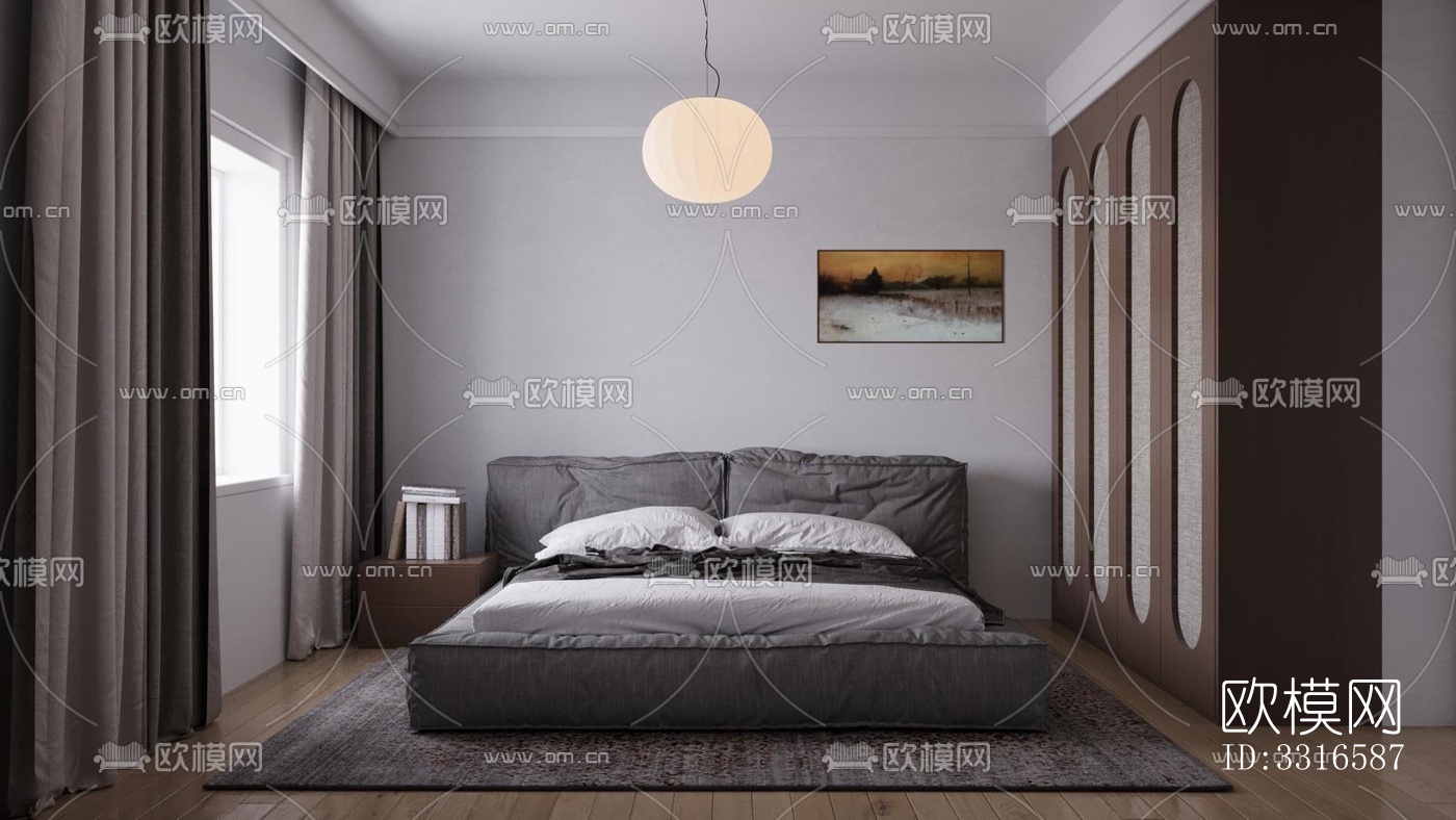 中古风客厅效果图下载（渲染图3）