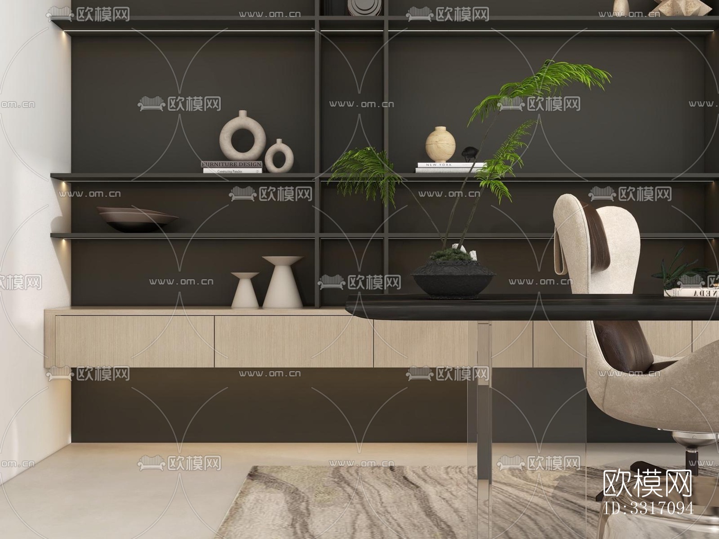 现代客厅效果图下载（渲染图1）