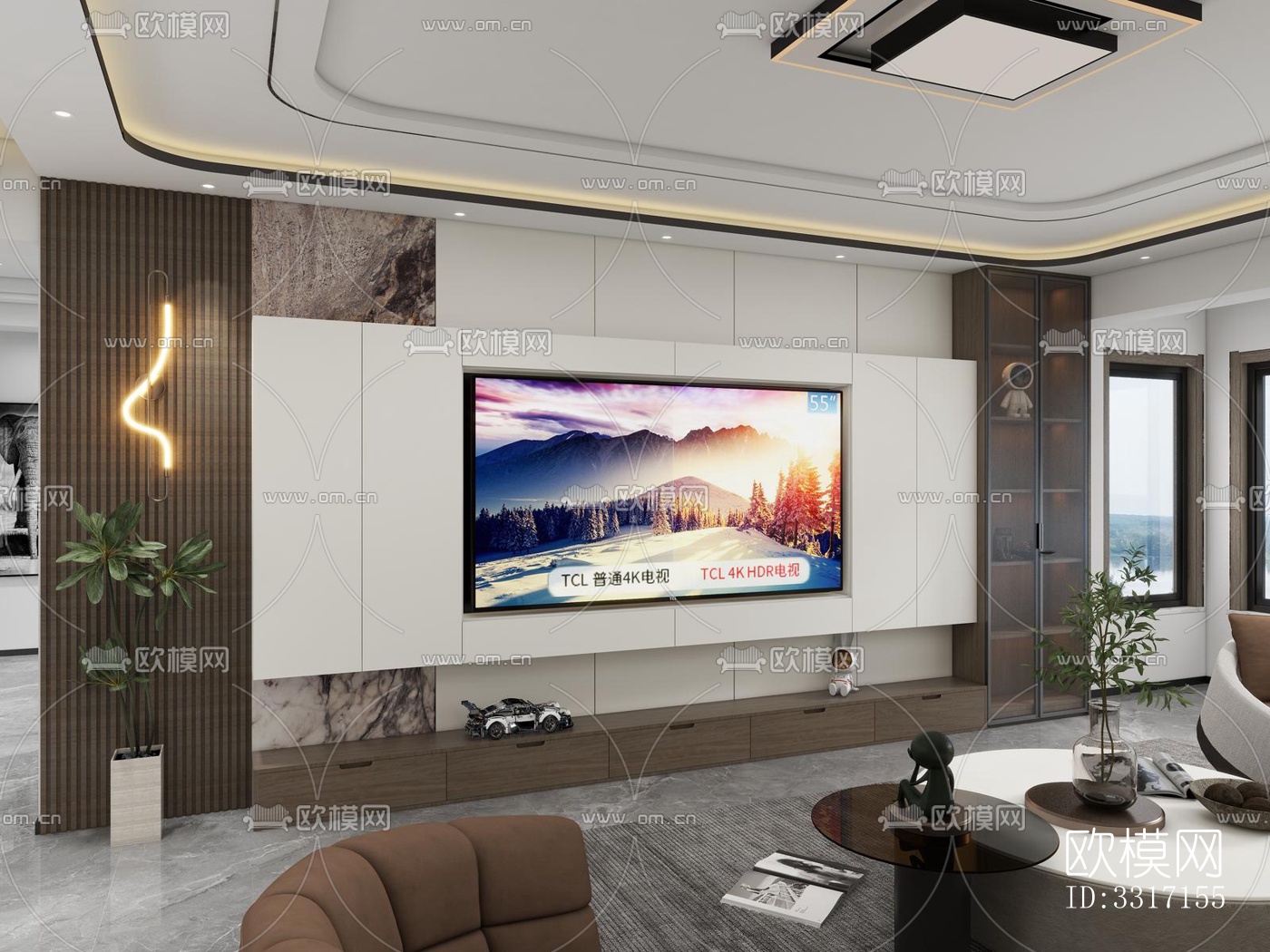 现代客厅效果图下载（渲染图11）