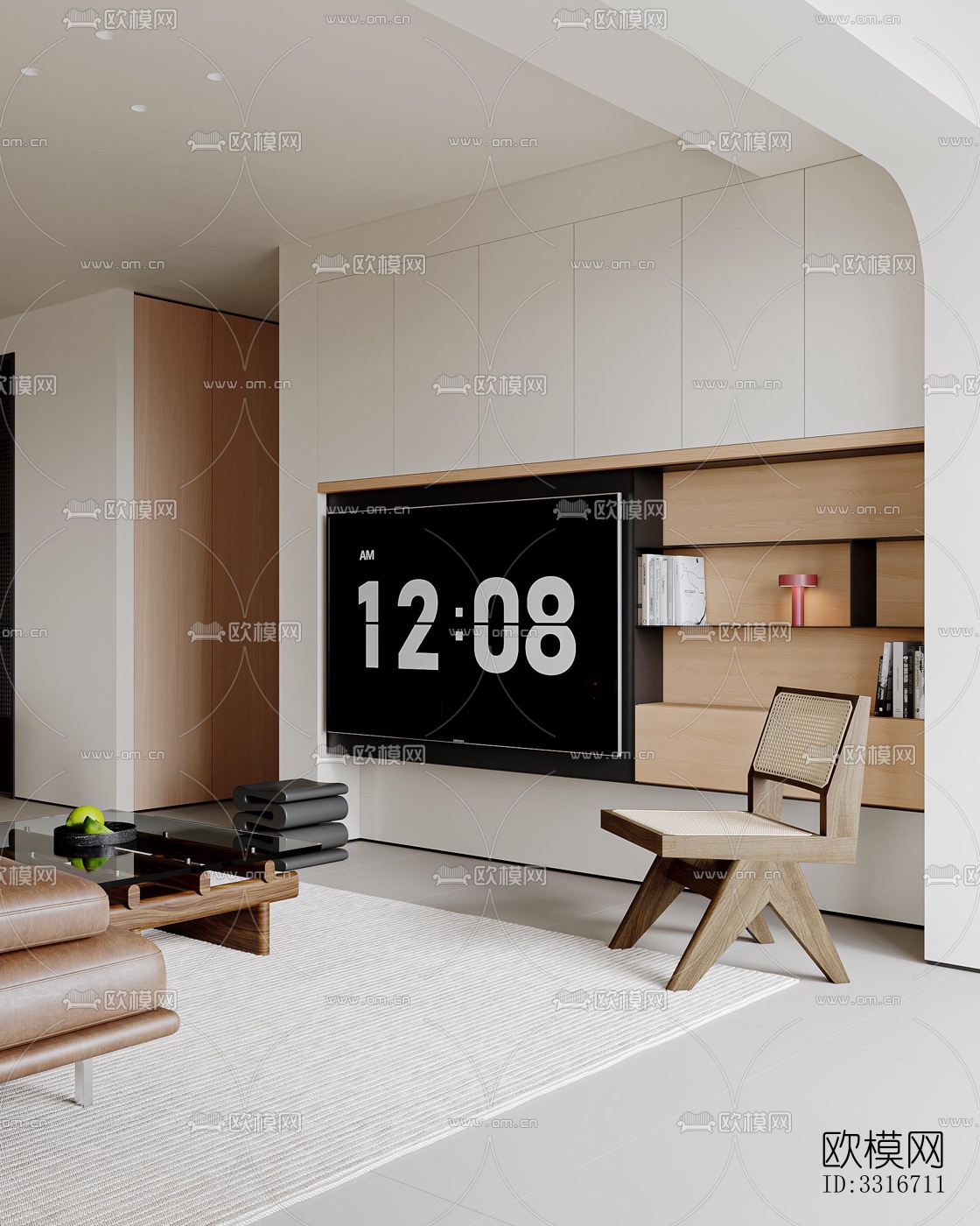 现代客厅效果图下载（渲染图2）