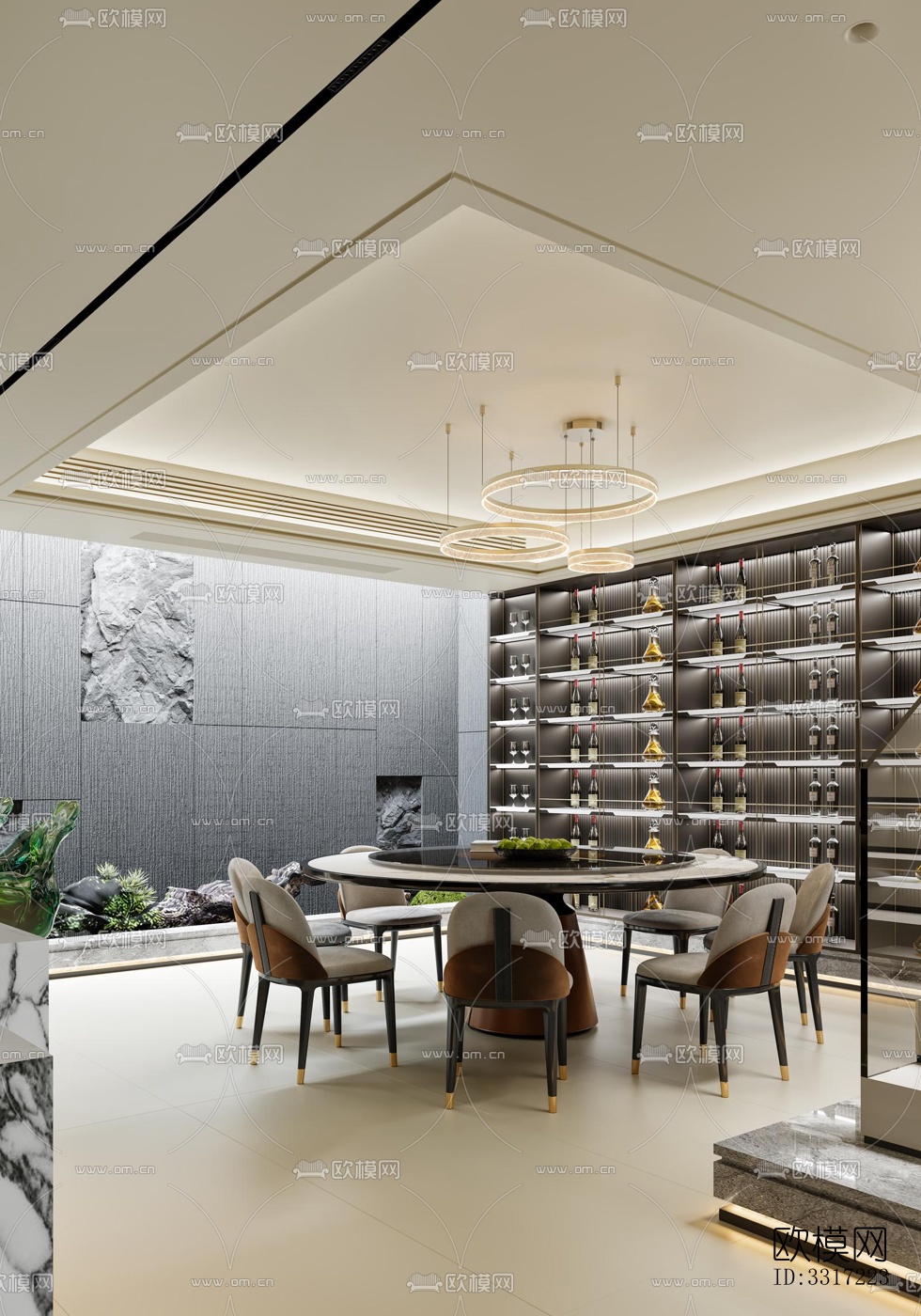 现代客厅效果图下载（渲染图7）