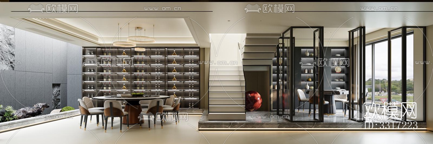 现代客厅效果图下载（渲染图6）