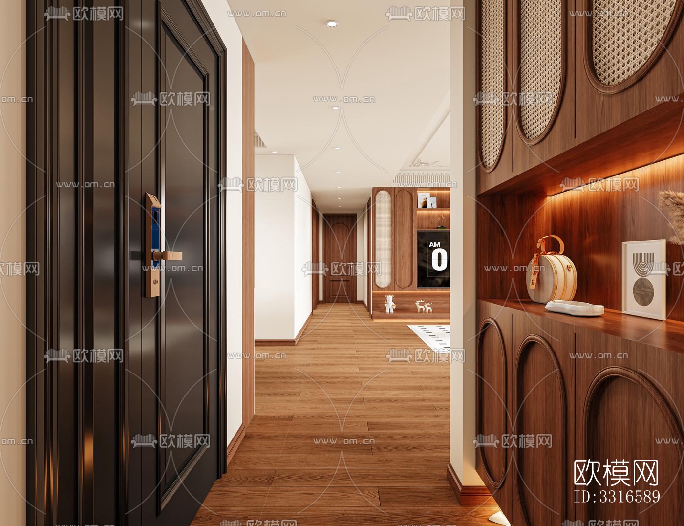 中古风客厅效果图下载（渲染图4）