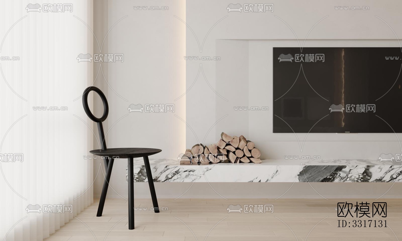 现代客厅效果图下载（渲染图3）