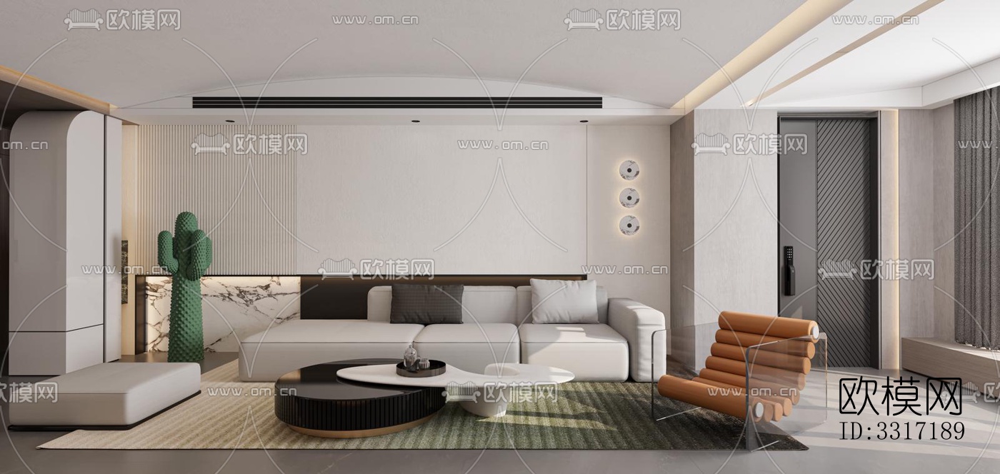 现代客厅效果图下载（渲染图14）