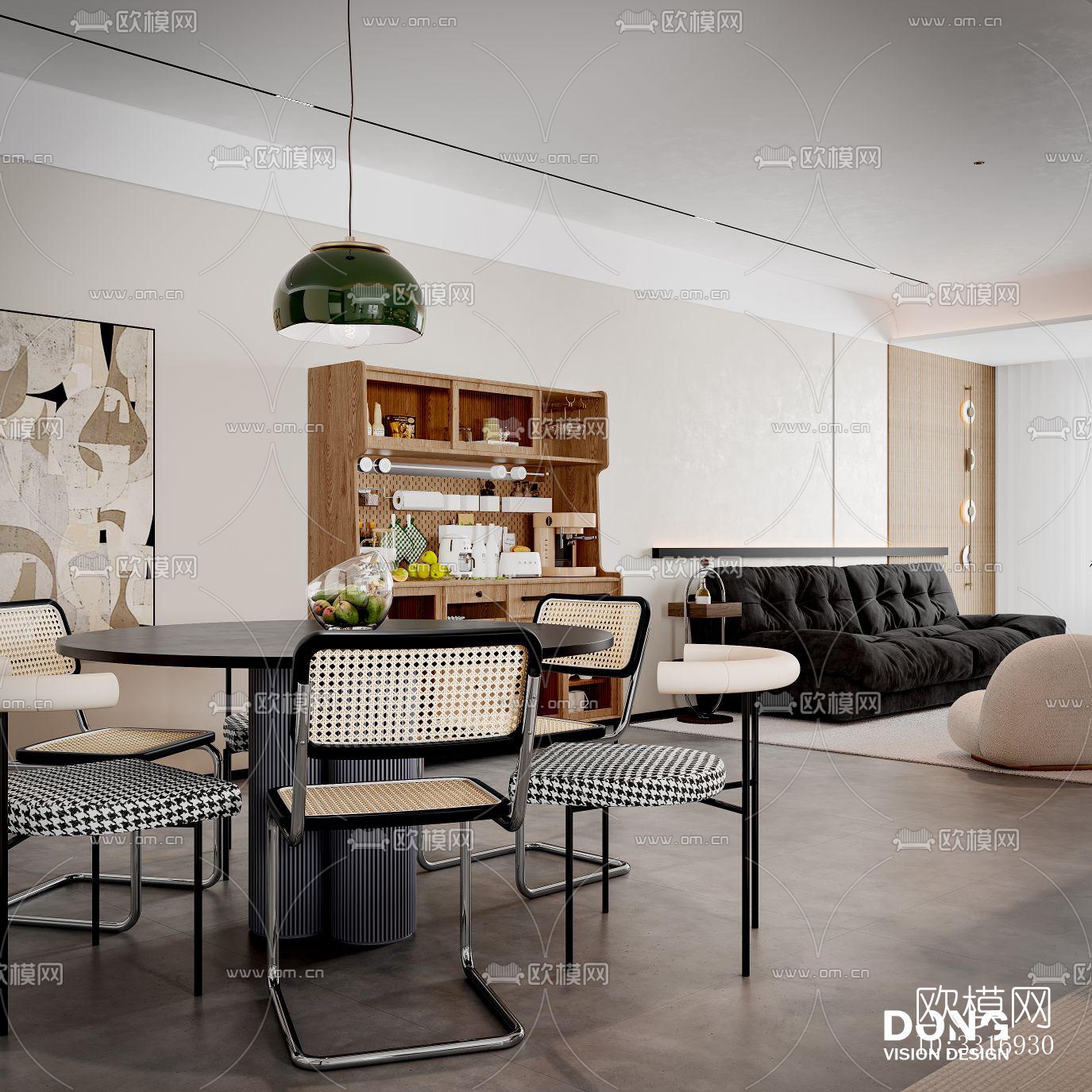 现代客厅效果图下载（渲染图4）