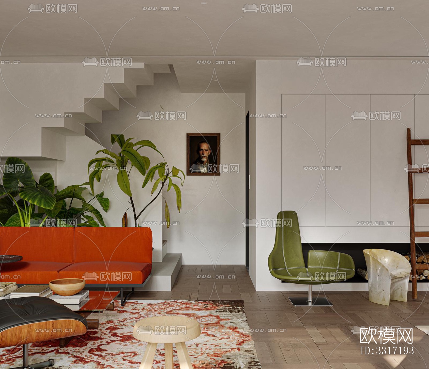 现代客厅效果图下载（渲染图14）