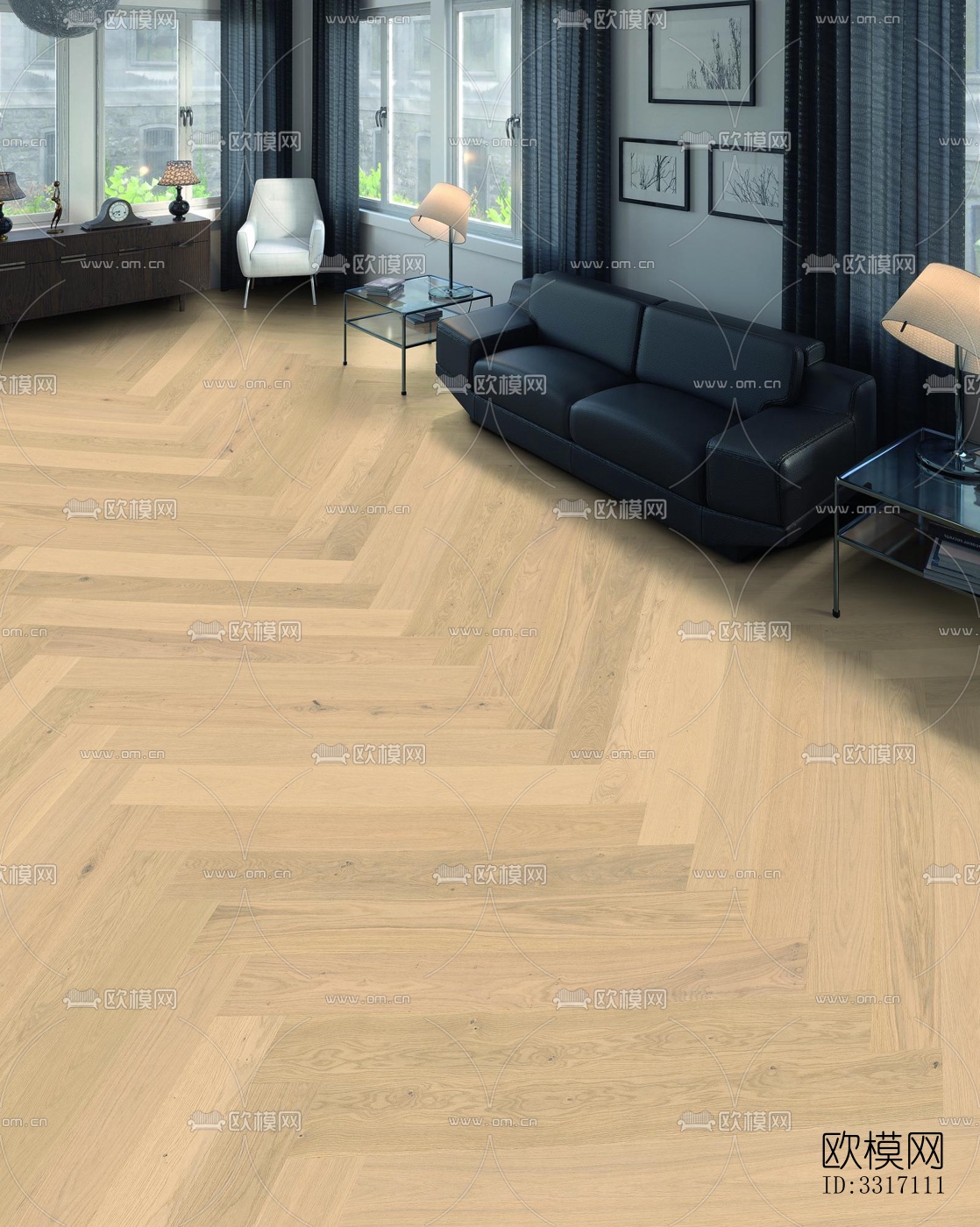 现代客厅效果图下载（渲染图1）