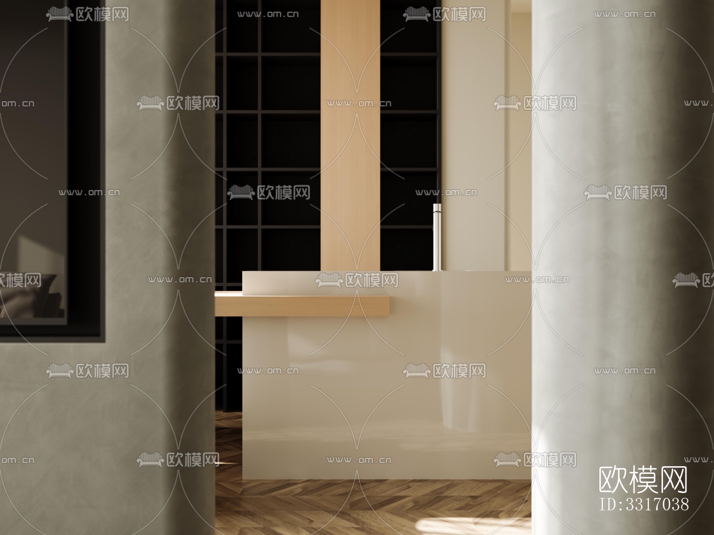 现代客厅效果图下载（渲染图7）