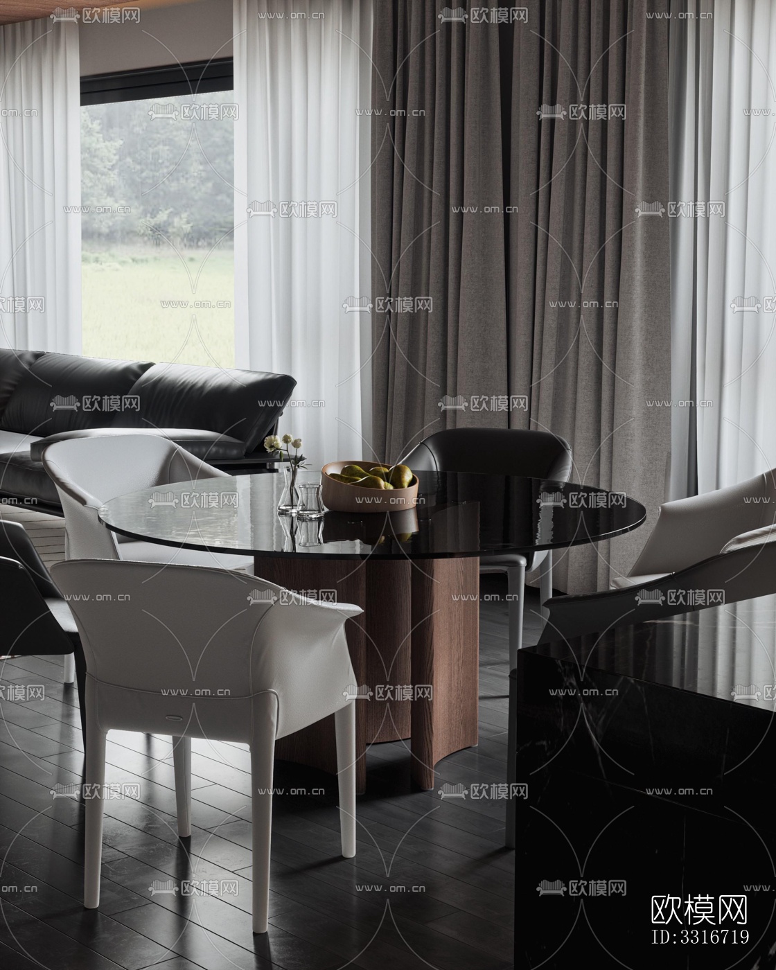 现代客厅效果图下载（渲染图6）