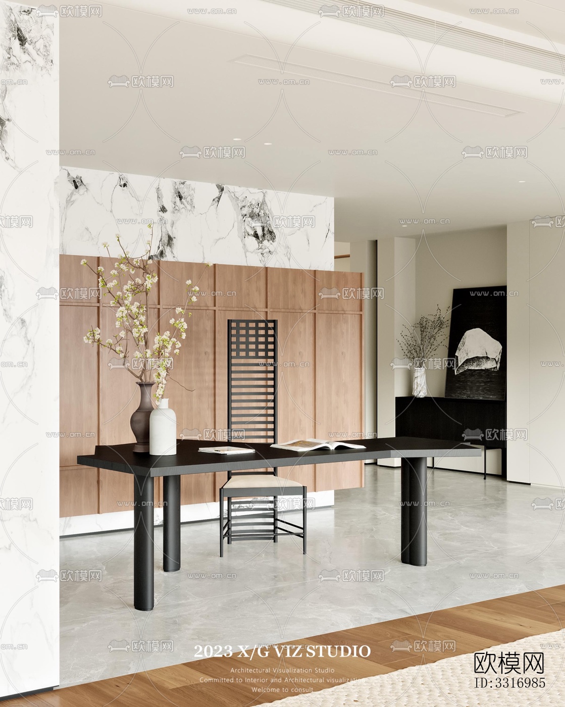 现代客厅效果图下载（渲染图3）