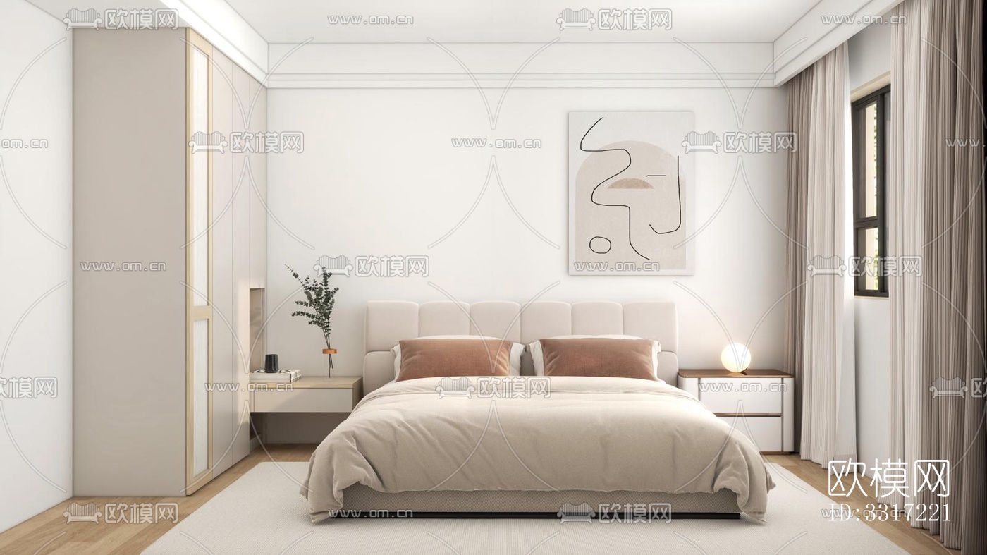 现代客厅效果图下载（渲染图2）