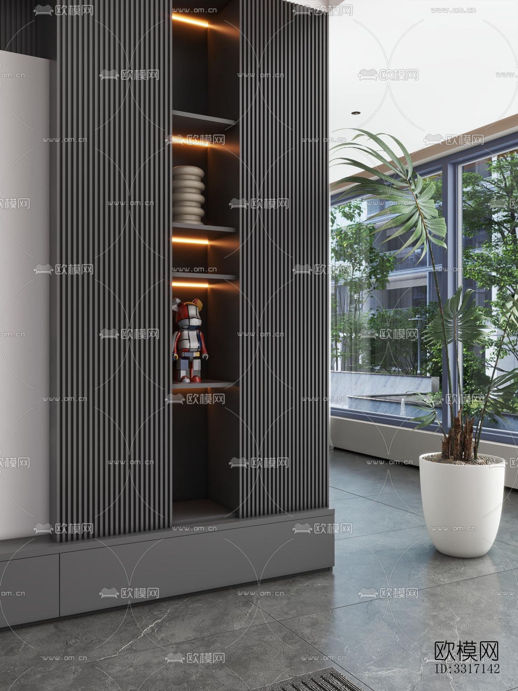 现代客厅效果图下载（渲染图2）