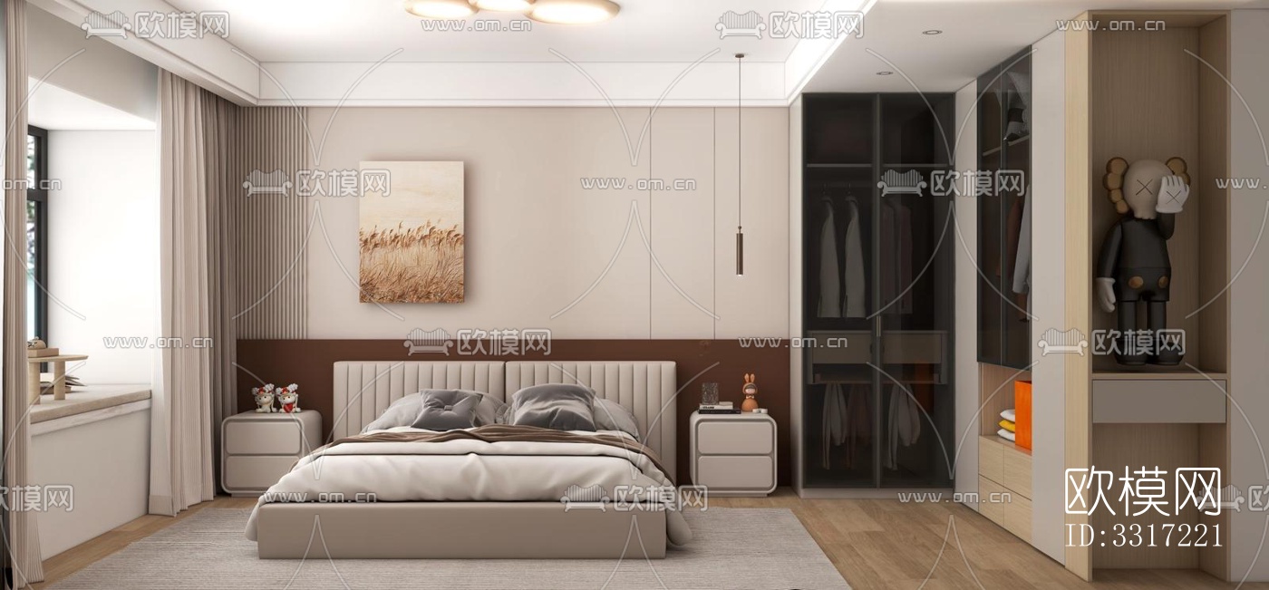 现代客厅效果图下载（渲染图5）