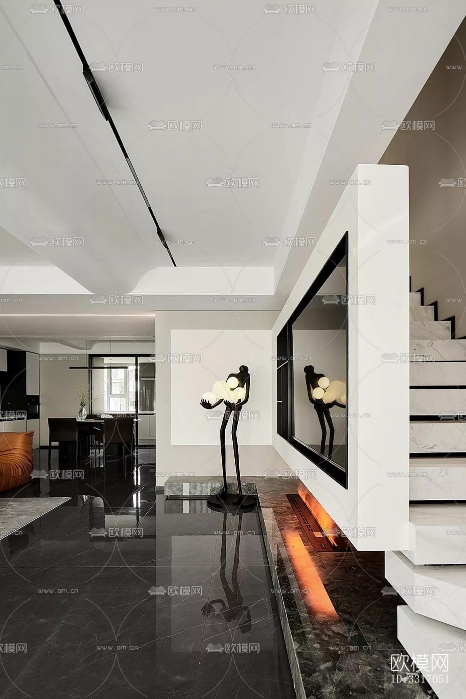 现代客厅效果图下载（渲染图1）