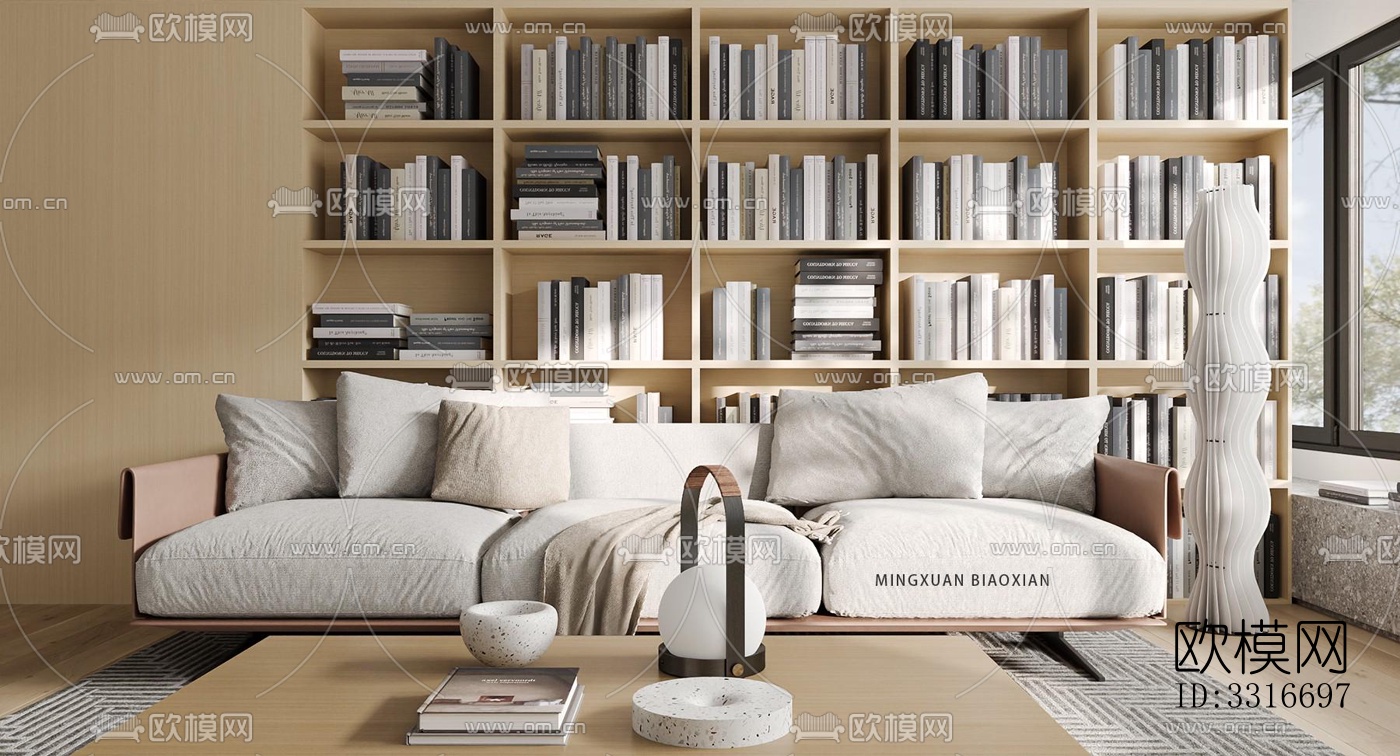 现代客厅效果图下载（渲染图9）