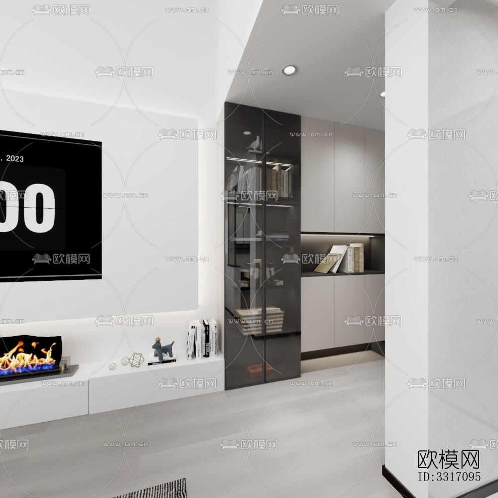 现代客厅效果图下载（渲染图1）