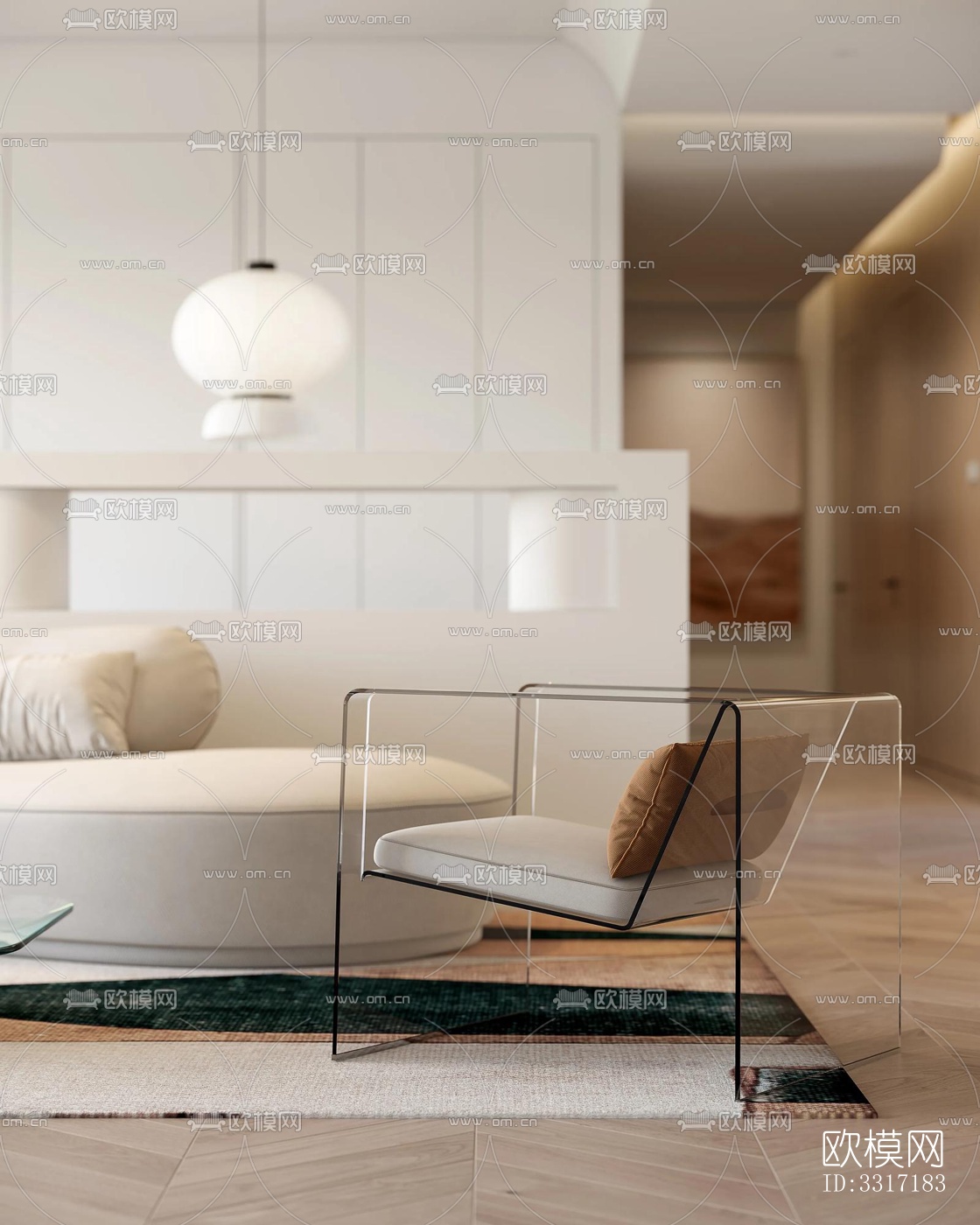 现代客厅效果图下载（渲染图6）