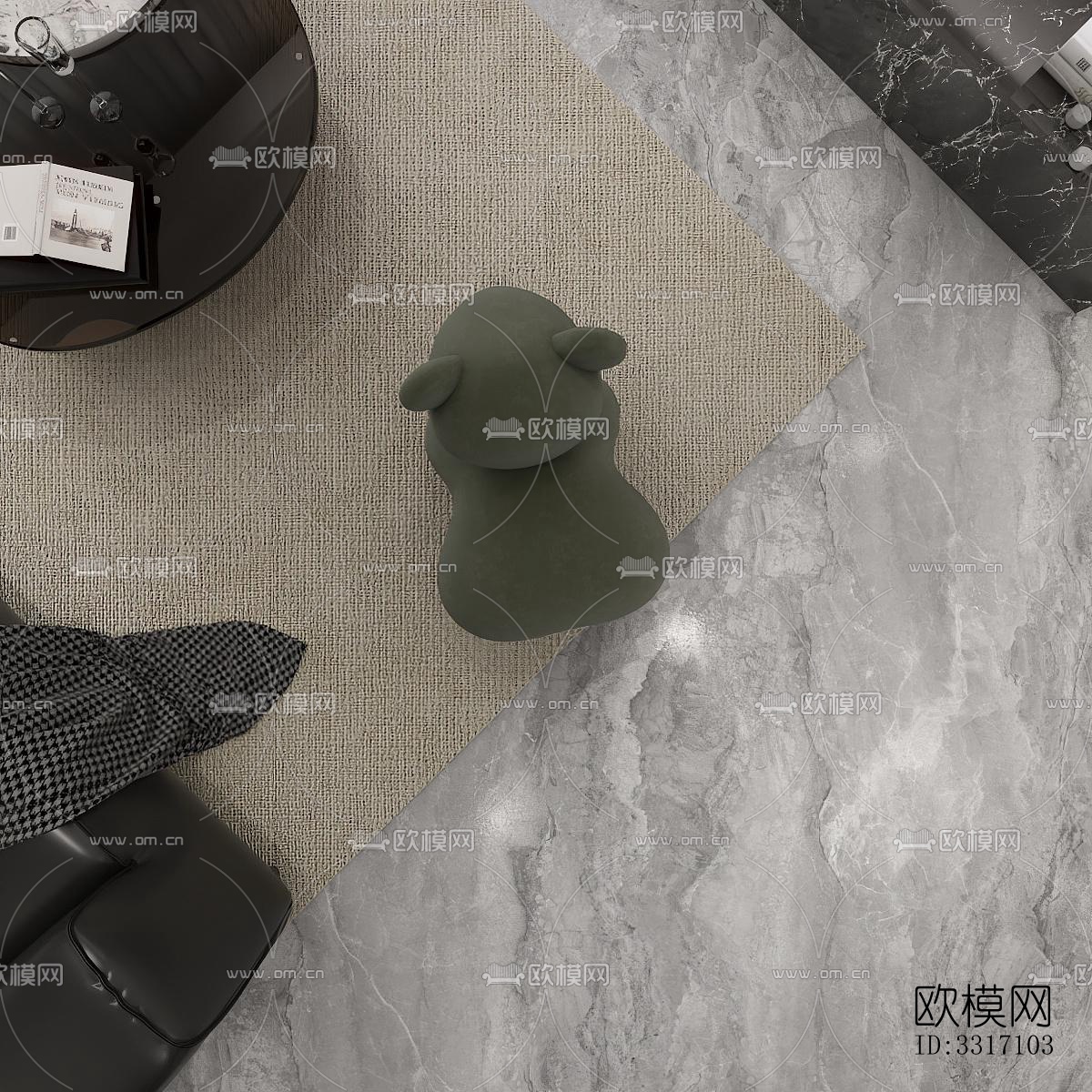 现代客厅效果图下载（渲染图2）