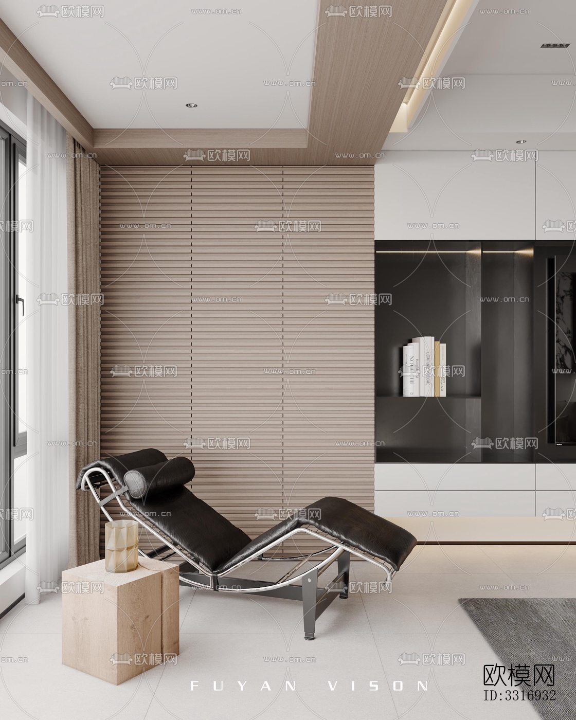 现代客厅效果图下载（渲染图4）