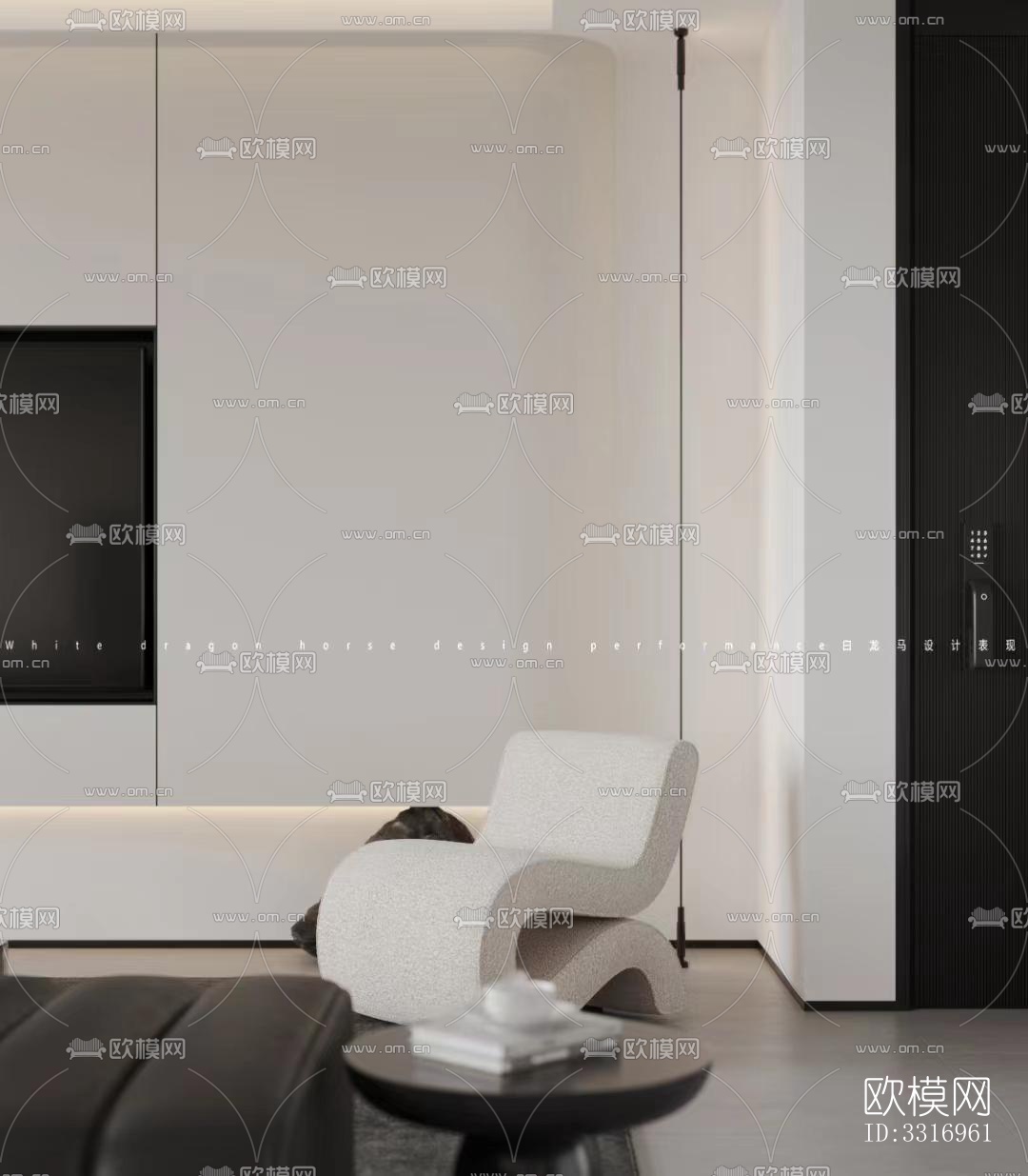 现代客厅效果图下载（渲染图7）