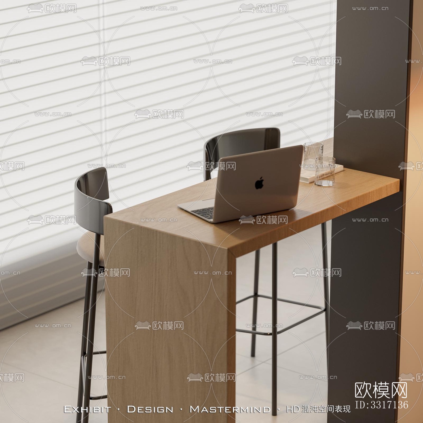 现代客厅效果图下载（渲染图2）