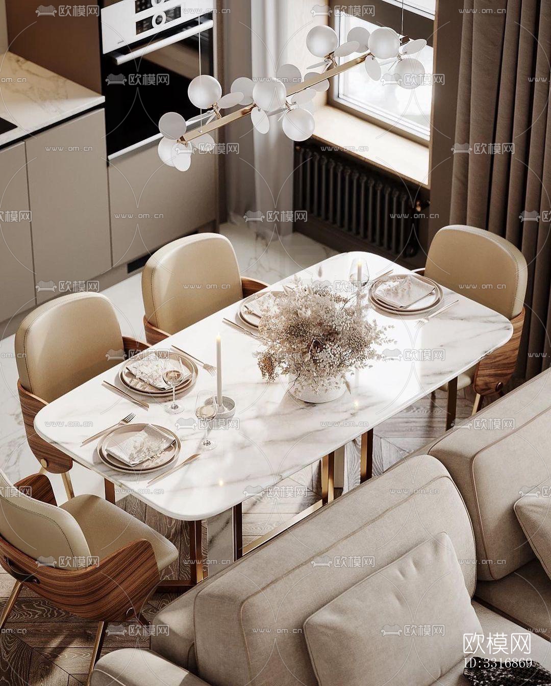 现代客厅效果图下载（渲染图5）