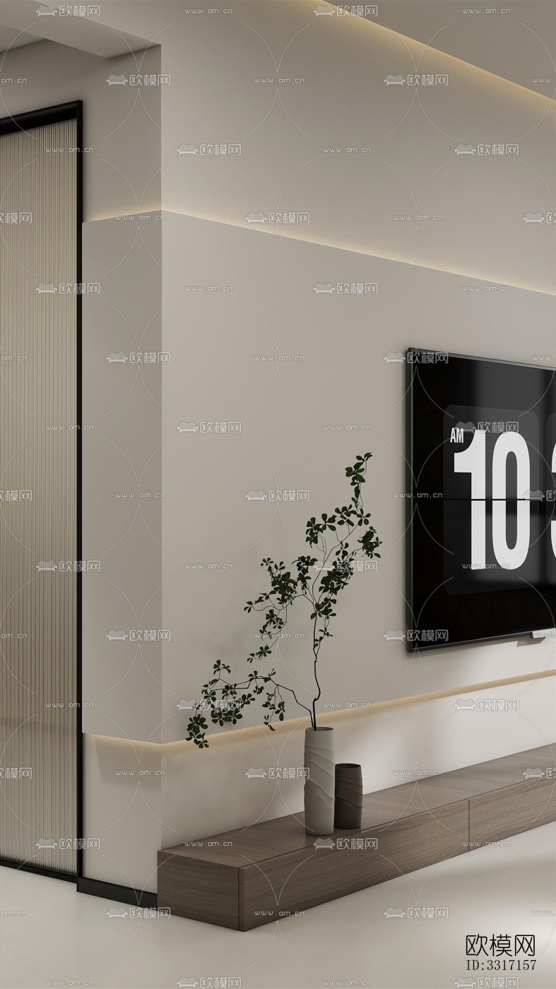 现代客厅效果图下载（渲染图3）