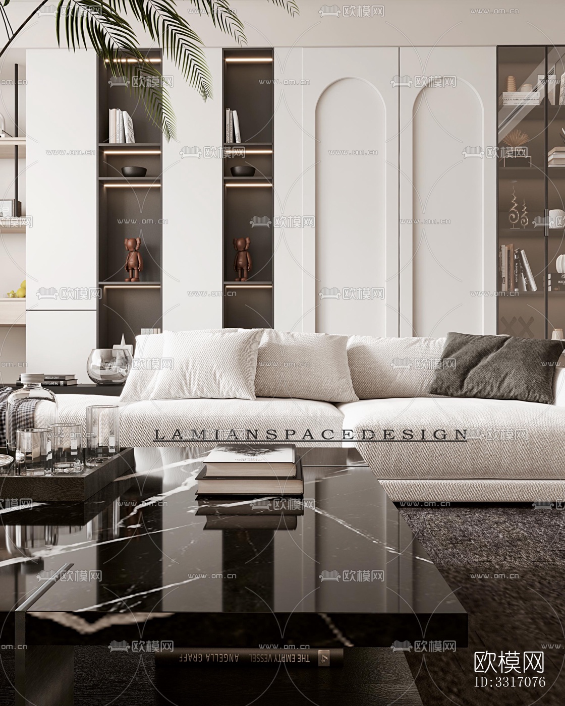 现代客厅效果图下载（渲染图2）