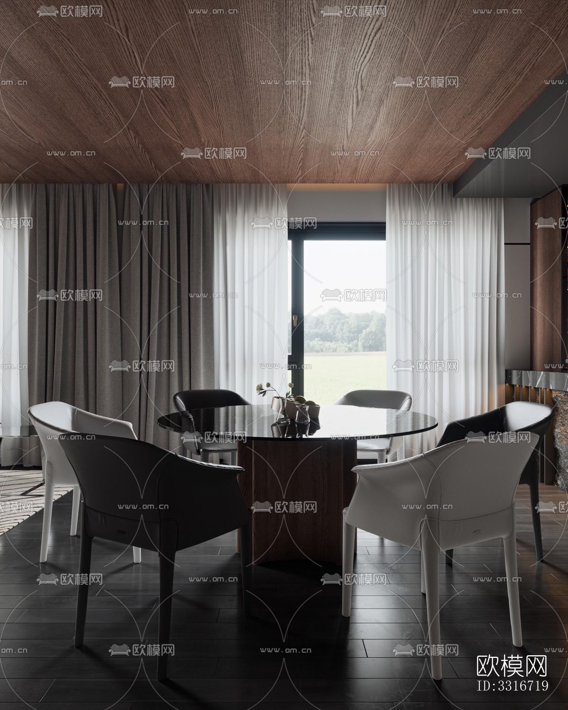 现代客厅效果图下载（渲染图10）