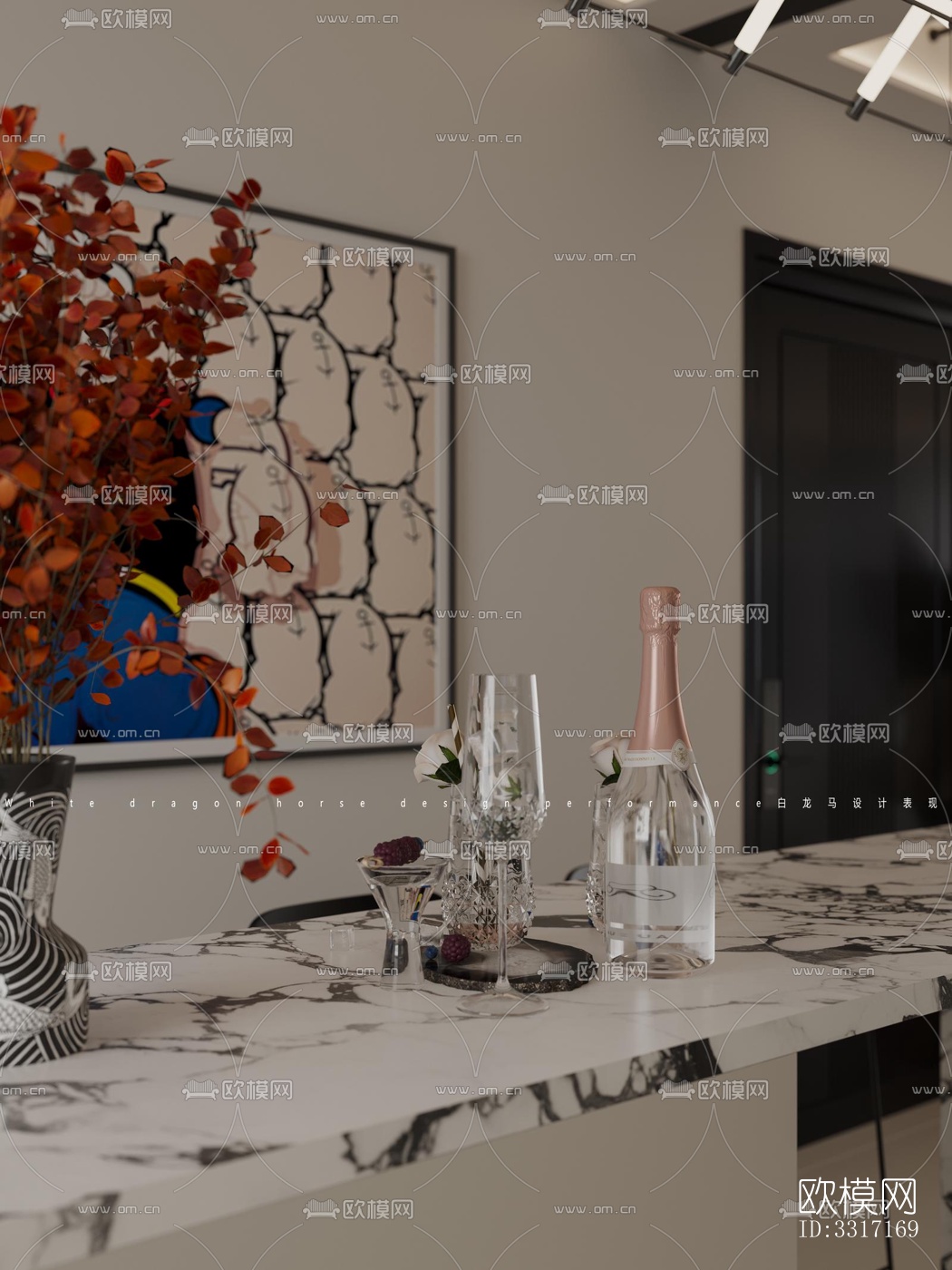 现代客厅效果图下载（渲染图5）