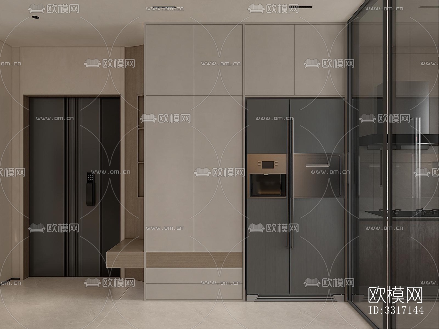 现代客厅效果图下载（渲染图5）